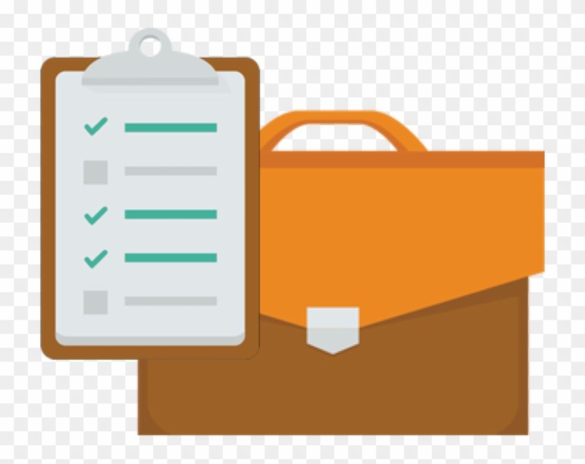 Clipboard With Checklist Alongside A Briefcase - Clipboard #516587