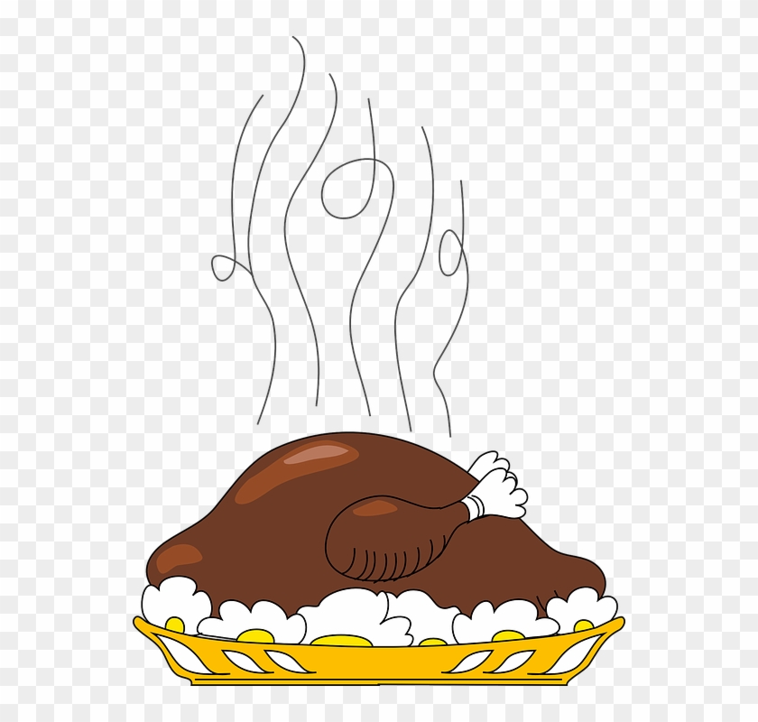 A Picture Of A Cartoon Turkey 14, Buy Clip Art - Turkey On A Plate #516612