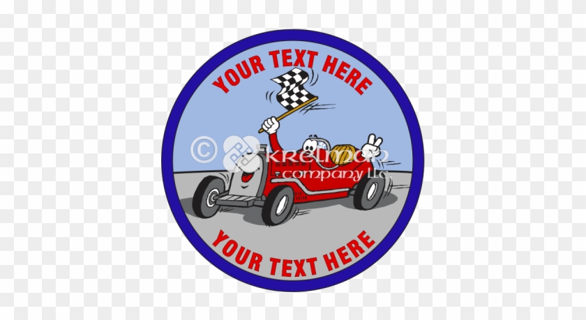 K1216 Cartoon Old Hot Rod Racecar - Espumados Del Litoral #516727
