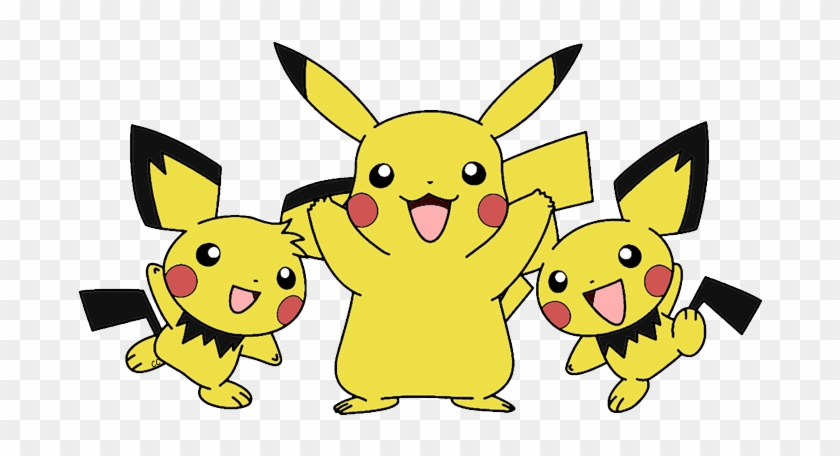 The Following Images Were Colored And Clipped By Cartoon - Pichu Pikachu Raichu Png #516746