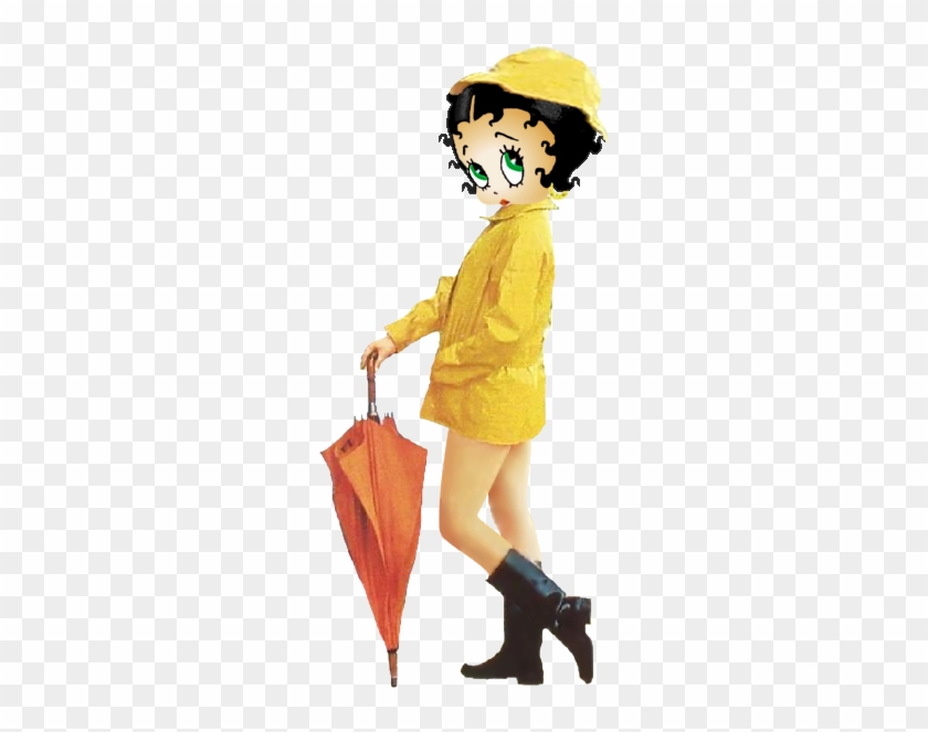 Betty Boop Rain Slicker Photo Bettybooprainslicker - Betty Boop With An Umbrella #516823