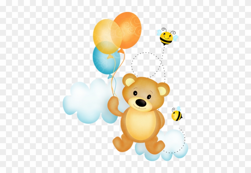 Bee Happy - Clipart Baby Bear With Balloon #516876