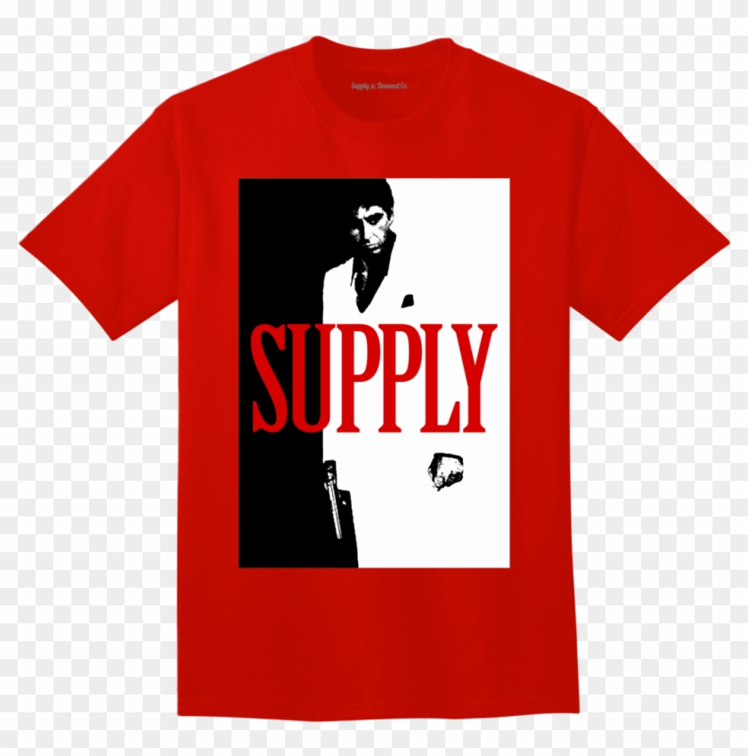 Supply & Demand-tony Red Tee - Scarface Money Power Respect - Sony Psp #517059