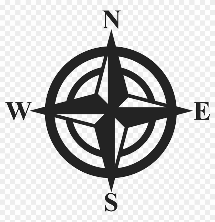 Classic Compass With Directions Rubber Stamp - Inishmore #517144