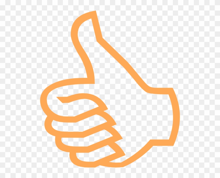 Sideways Thumb Clipart - Thumbs Up Icon Orange #517234