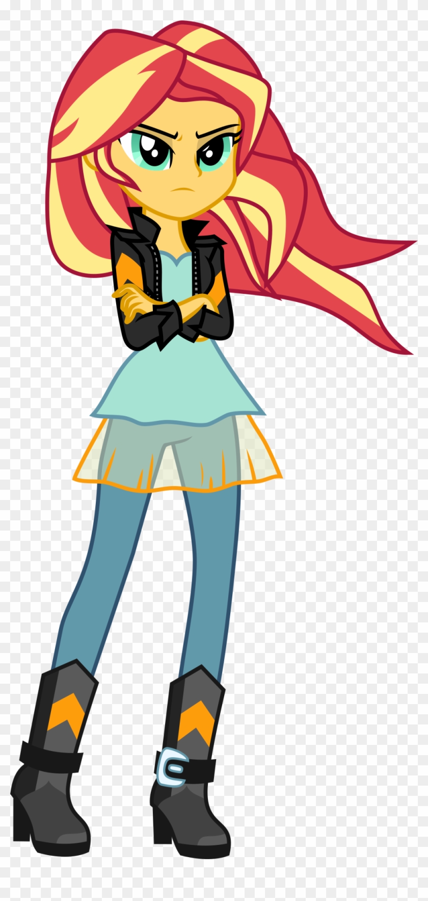Uponia, Boots, Clothes, Crossed Arms, Equestria Girls, - Sunset Shimmer Mlp Friendship Games #517357