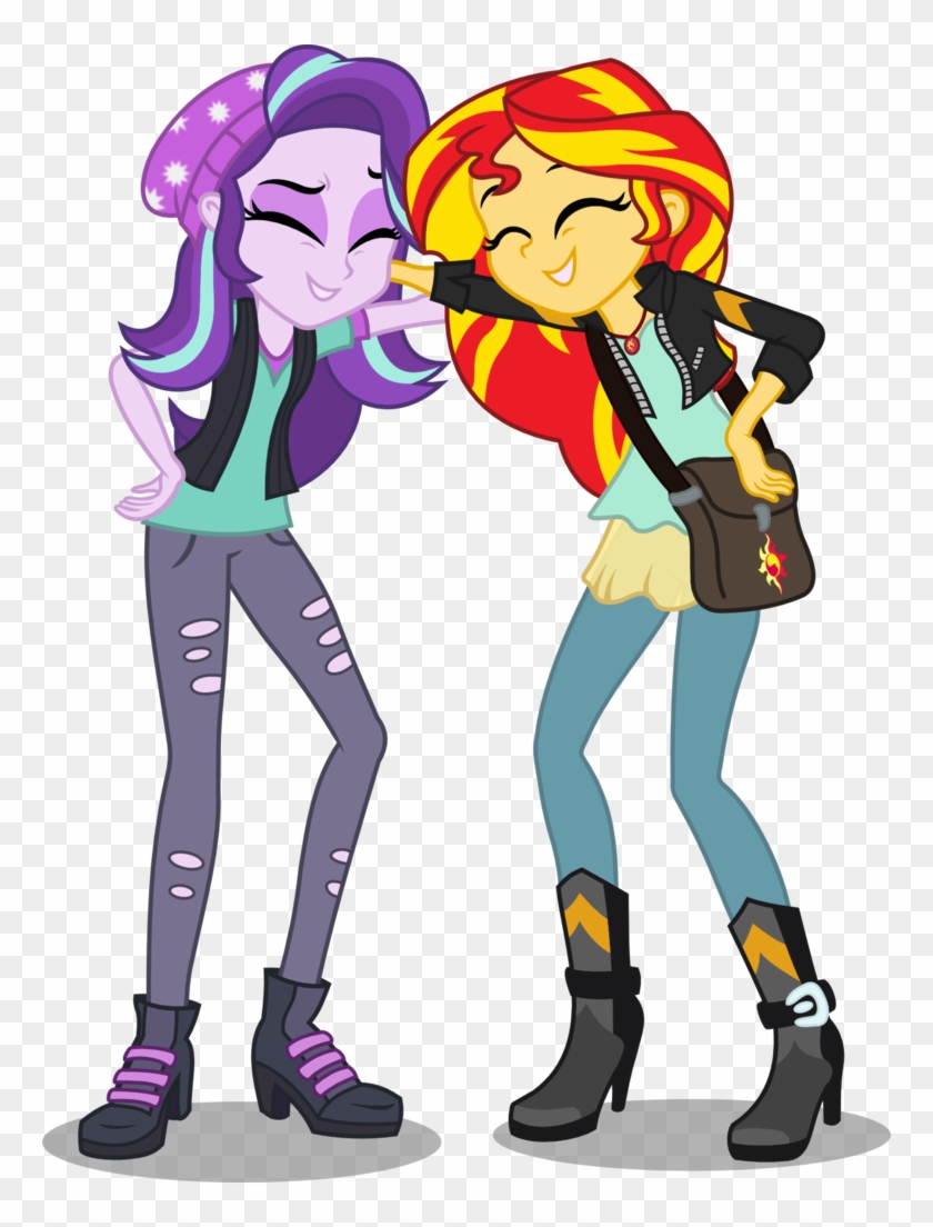Seahawk270, Bag, Clothes, Duo, Equestria Girls, Eyes - Starlight And Sunset Shimmer #517363