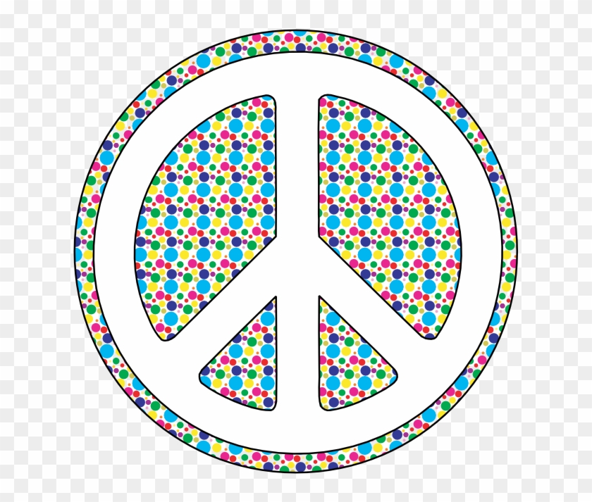 Scalable Vector Graphics Svg Polka Dot Peace Symbol - Peace Signs And Polka Dots #517595