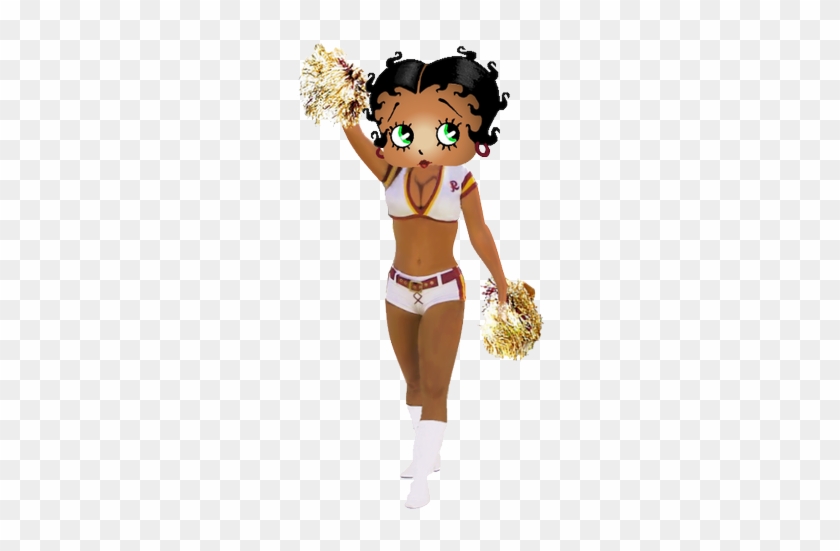 Betty Boop Redskins Cheerleader Photo - Black Betty Boop Birthday #517594