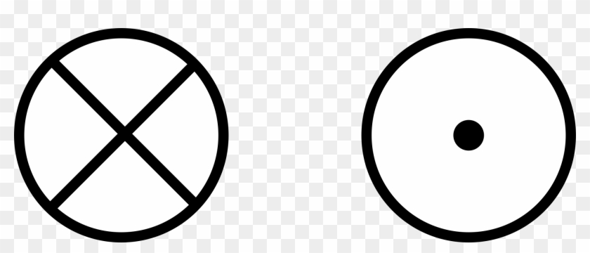 Open - Into Out Of Page Symbol - Full Size PNG Clipart Images Download