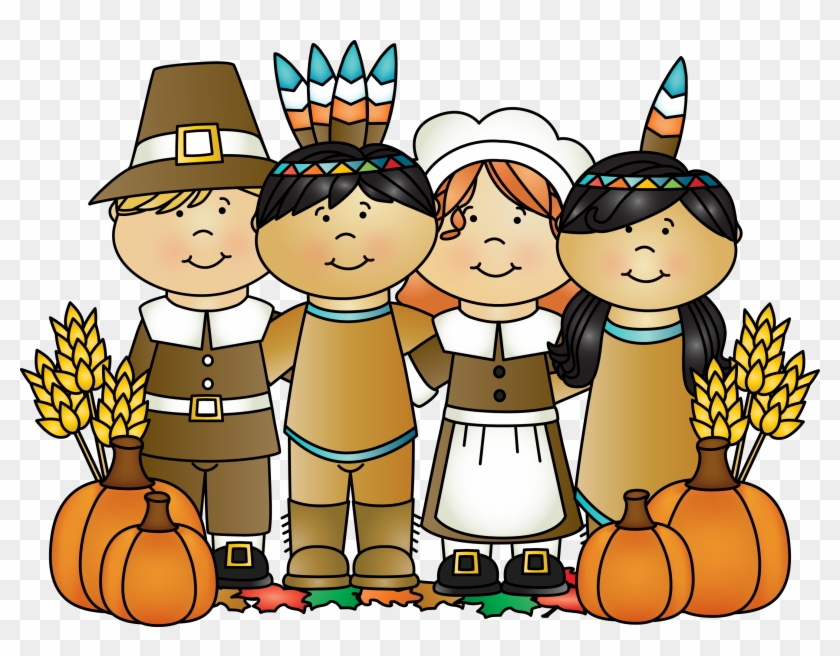 Children's Thanksgiving Clip Art - Thanksgiving Pilgrims And Indian #517749