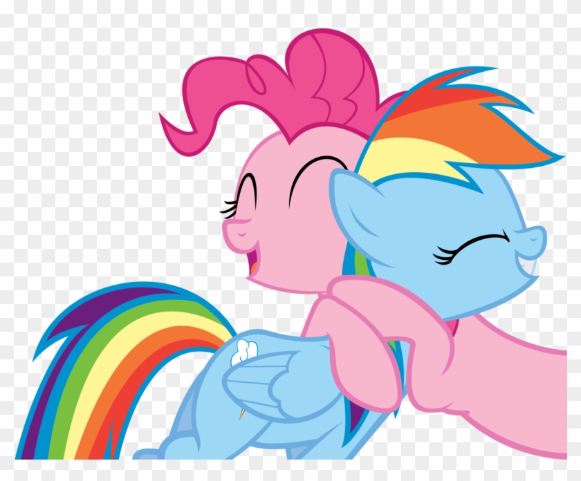 Oh Pinkie - Pinkie Pie And Rainbow Dash Hugging #517810