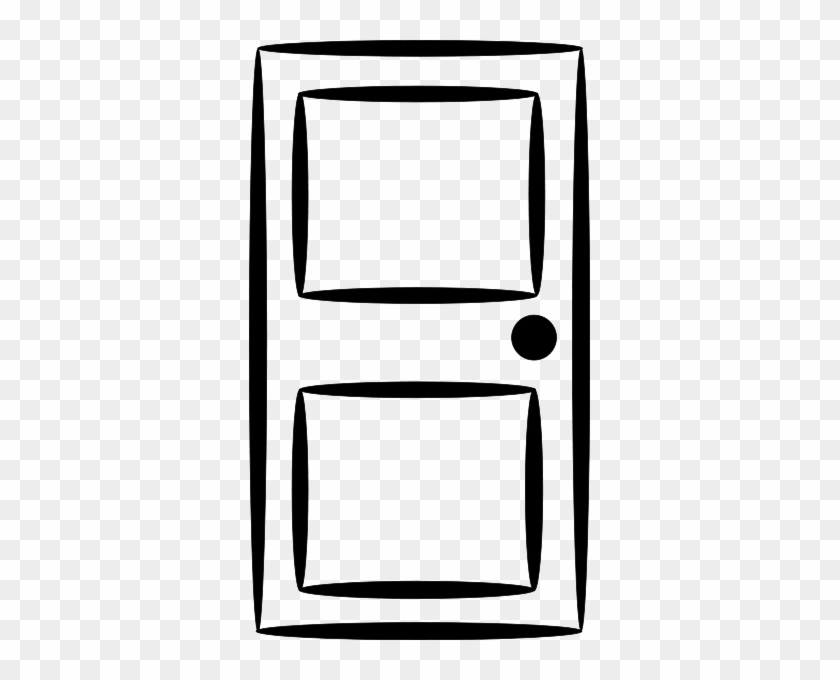 Door Line Art Png Clip Arts - Cartoon Door Black And White #518580