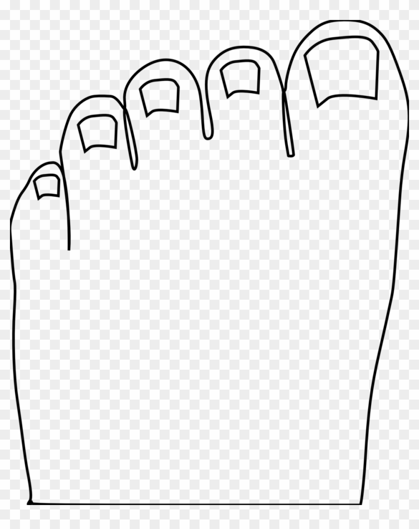 Toes Outline - Clip Art Of Toes #518710