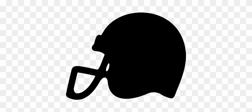 American Football Helmet Side View Black Silhouette - Black Football Helmet Logo #518971