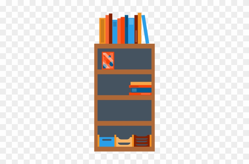 Bookshelf With Office Papers Clipart Transparent Png - Bookshelf Transparent #519439