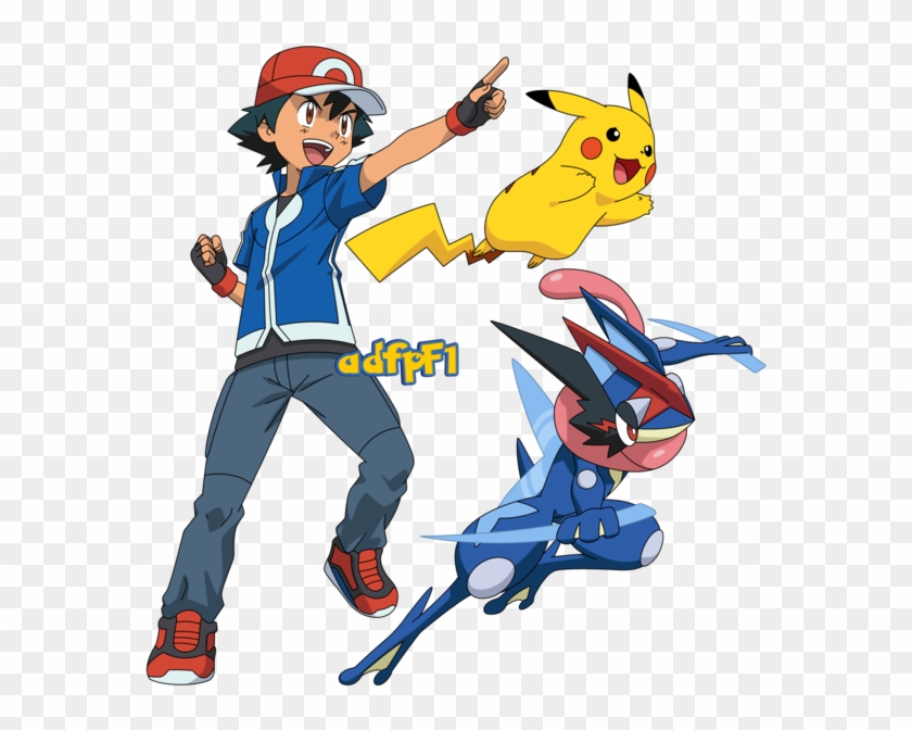 Mmdsatoshi 116 26 Ash , Pikachu Y Greninja Ash (01) - Pokemon Ash Greninja Pikachu #519650