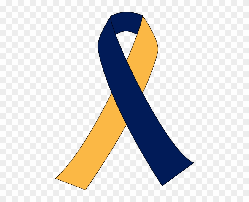Clip Arts Related To - Blue And Yellow Ribbon Svg #519705