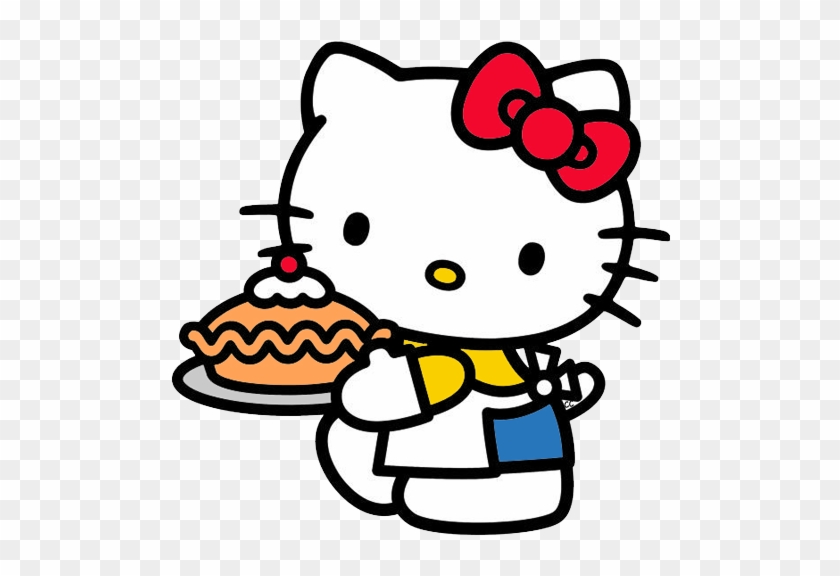 Hello Kitty Serving Pie - Hello Kitty Verjaardag Kleurplaat #519796