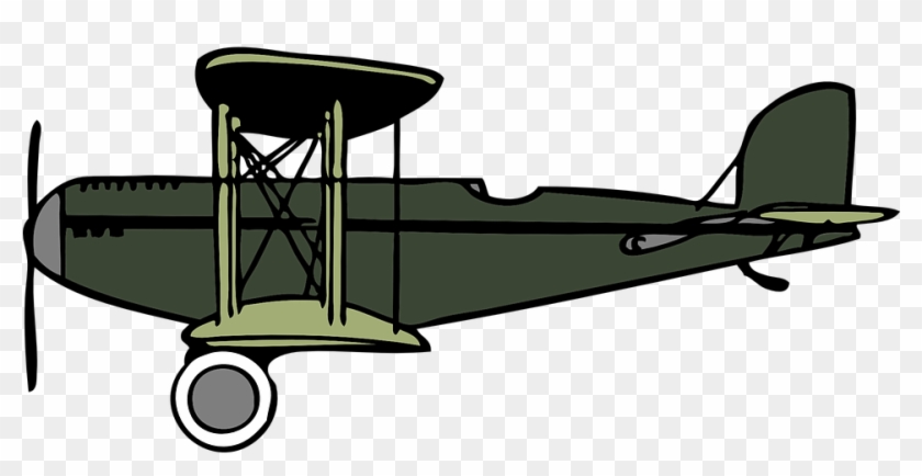 Biplane Plane Airplane Crop Duster Vintage - Crop Duster Plane Clipart #519910