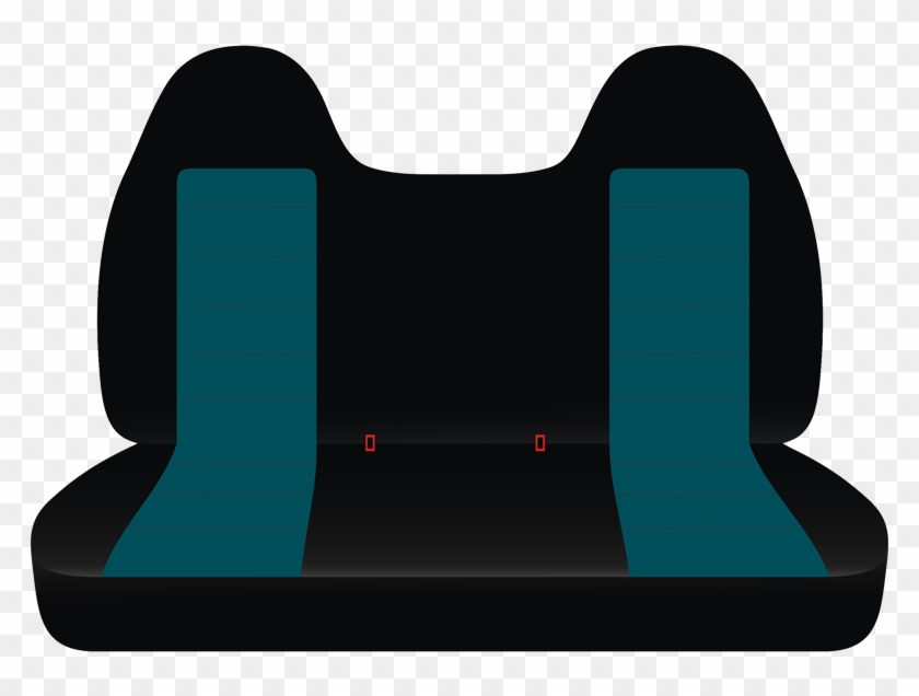 Co 26-34 Black & Teal Cotton, Ford F 150 Bench Molded - Car Seat #519914