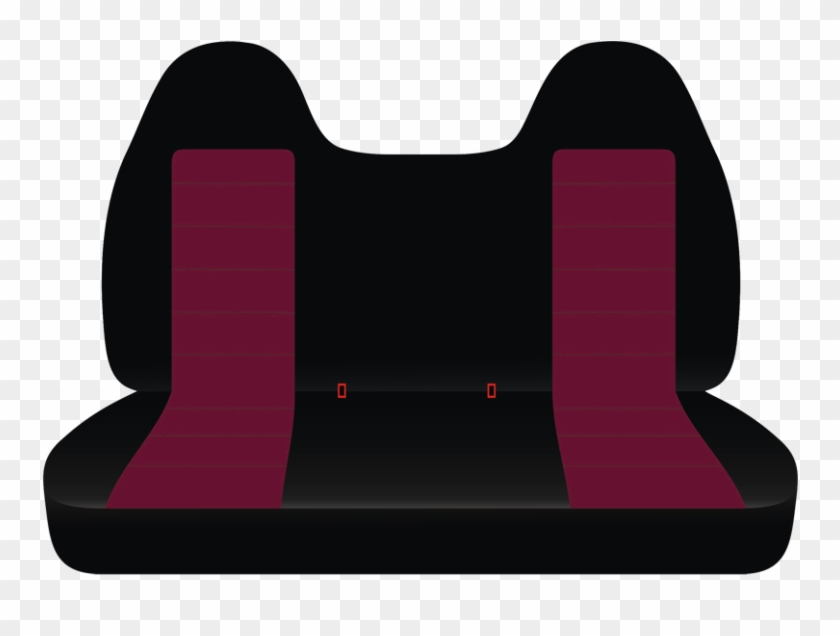 Co 26-84 Black & Burgundy Cotton, Ford F 150 Bench - Car Seat Cover #519941