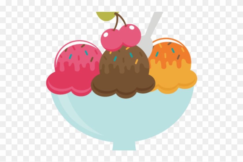 Ice Cream Clipart Bowl - Clip Art Ice Cream Sundae #520353