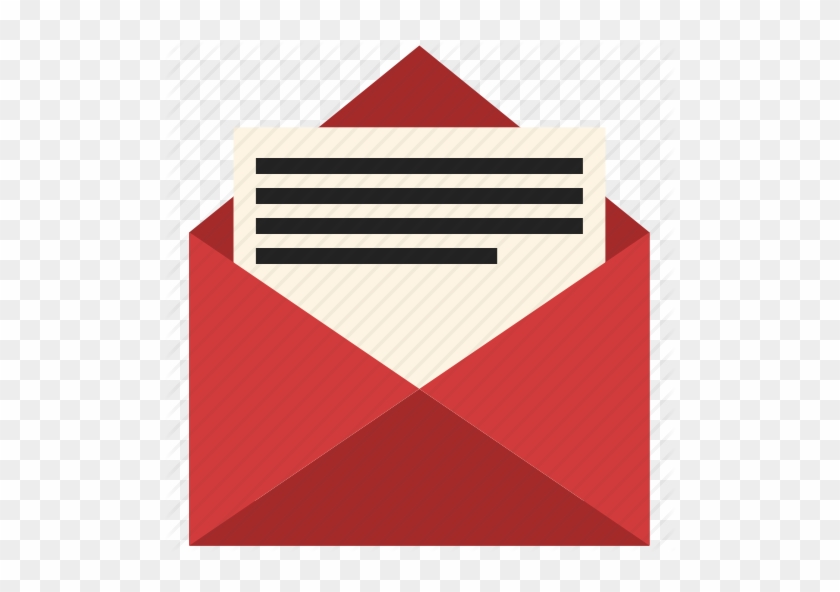 Open E-mail Message Envelope Symbol Of Ios 7 Interface - Letter In Envelope Icon #520379