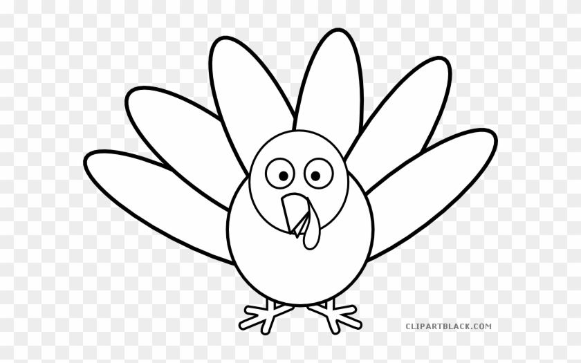 Turkey Outline Animal Free Black White Clipart Images - Coloring Page Turkey #520388