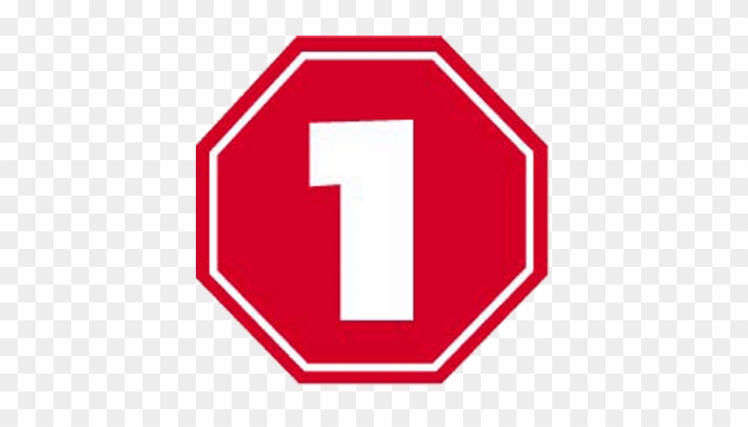 1-stop Design Shop - Stop Sign With A 1 #520539