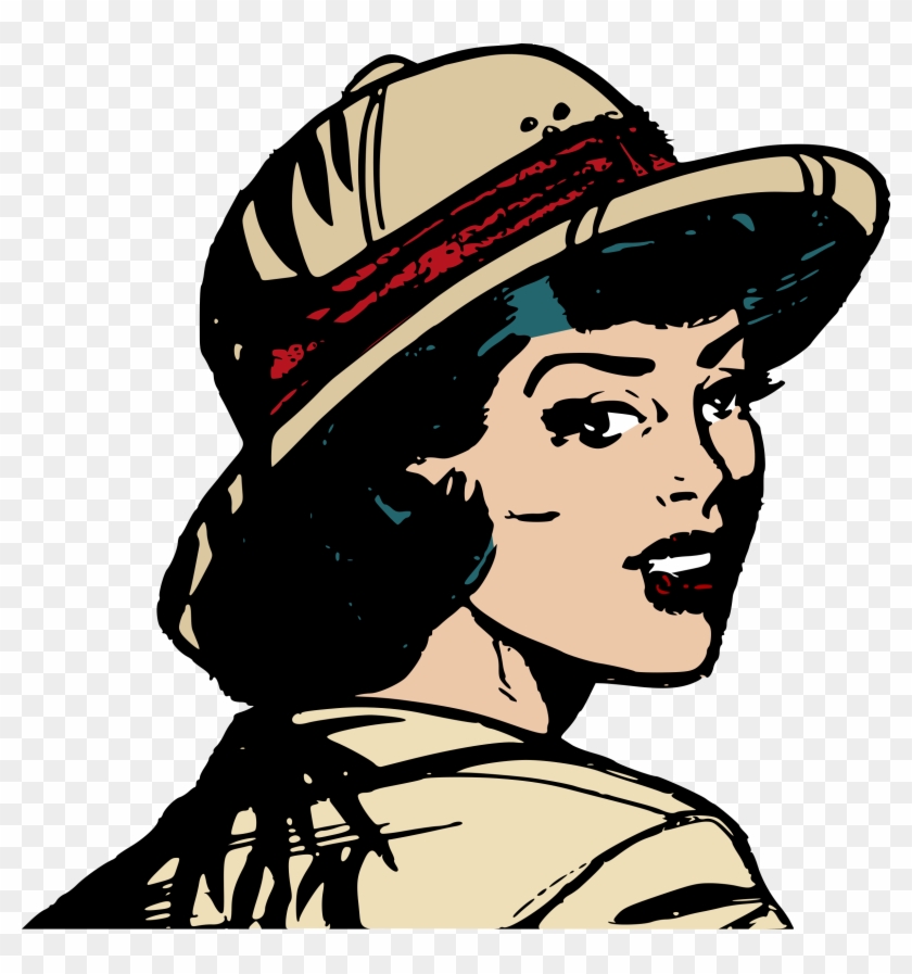 Girls Basketball Cartoon 29, Buy Clip Art - Woman In Pith Helmet #520543