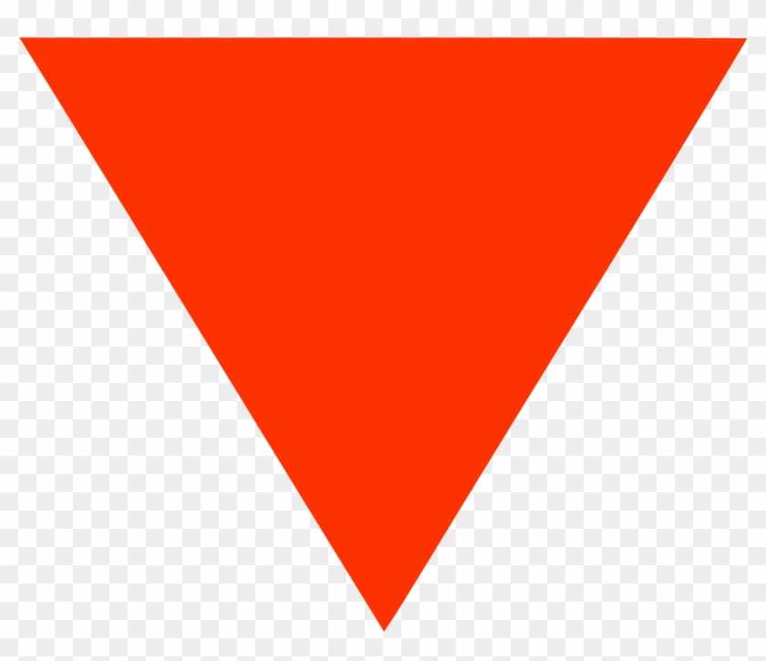 File - Red Triangle - Svg - Upside Down Red Triangle #520548