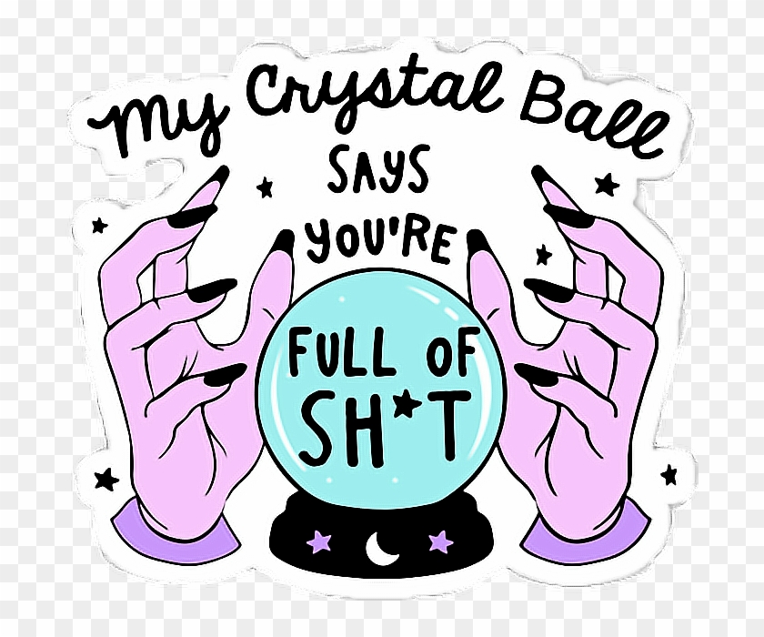 Sticker Tumblr Cyristalball Witch Wicca Wiccan Badwitch - Wicca Clip Art #520584