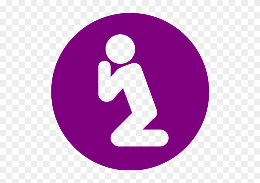 Purple Praying Icon - Png Praying Icon #520839