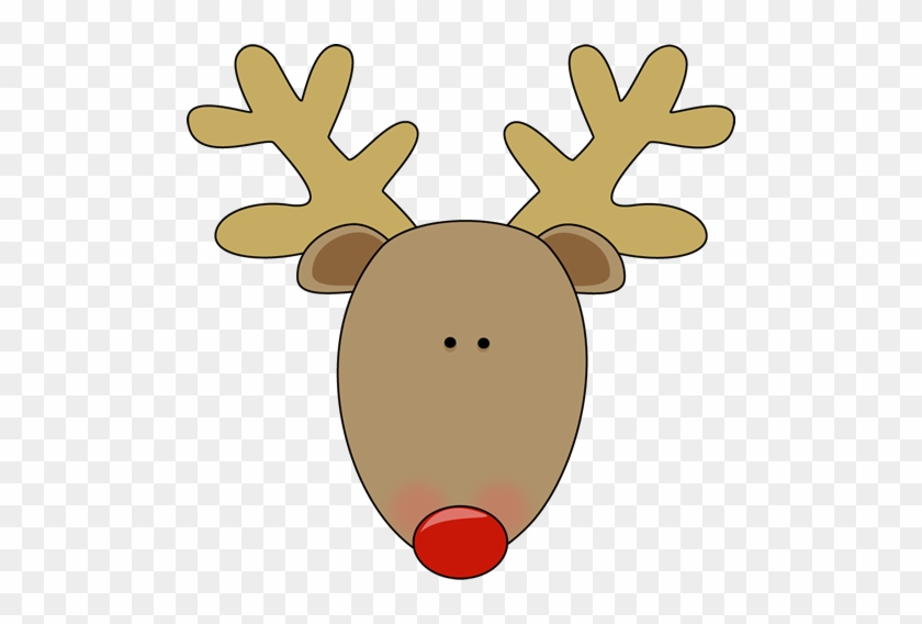 Reindeer Clipart Simple - Reindeer Head Clipart #521018