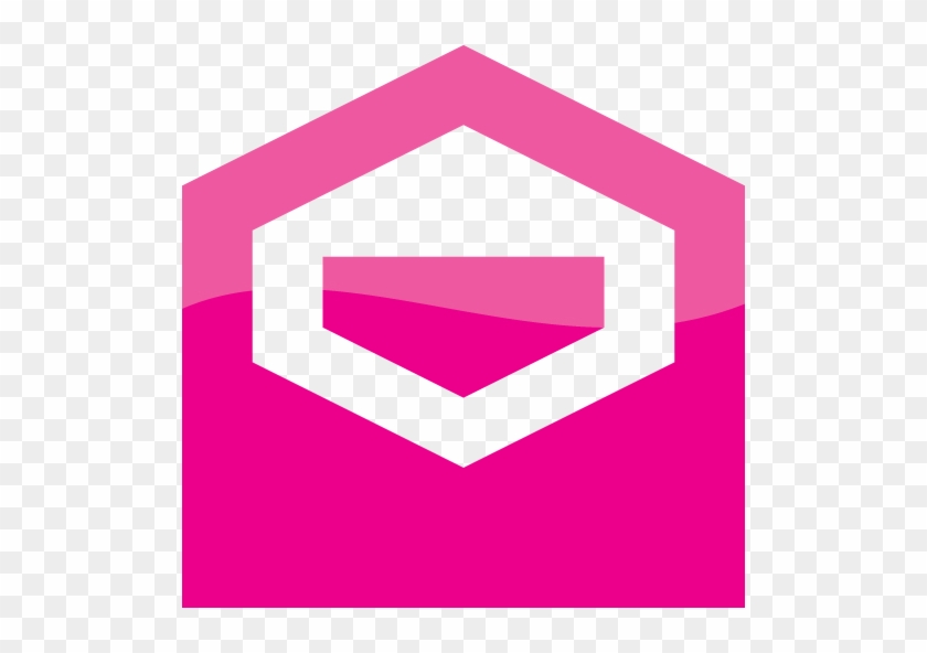 Web 2 Deep Pink Envelope Open Icon - Sign #521035