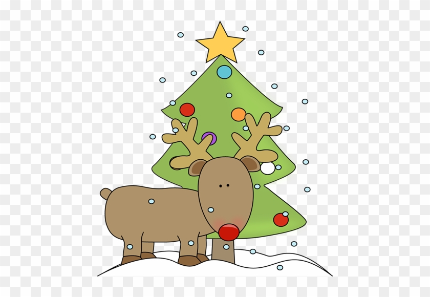 Christmas Clip Art Christmas Images - Christmas Tree And Reindeer #521077