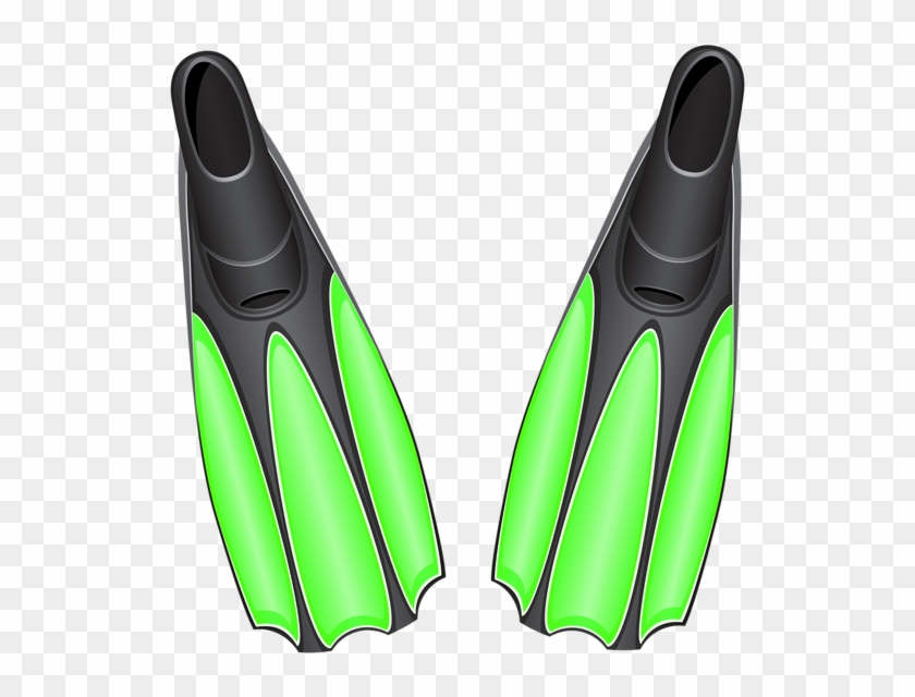 Transparent Green Swim Fins Png Clipart - Swim Fins Png #521159