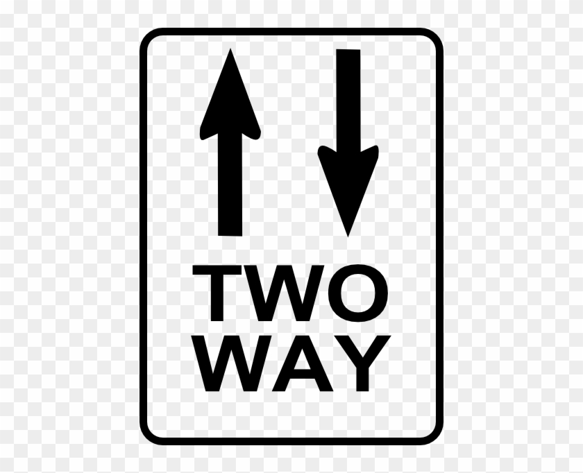 Free Vector Leomarc Sign Two Way Clip Art - Two Way Road Sign #521164