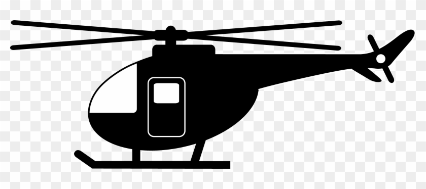 Pin Silhouette Clip Art - Black And White Helicopter #521254