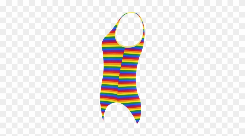 Gay Pride Rainbow Stripes Vest One Piece Swimsuit - Maillot #521608