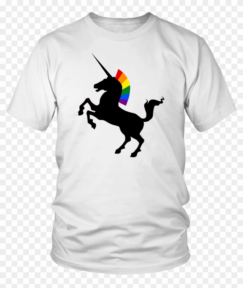 Totally Straight Unicorn Gay Pride T Shirt For Men - T-shirt #521687