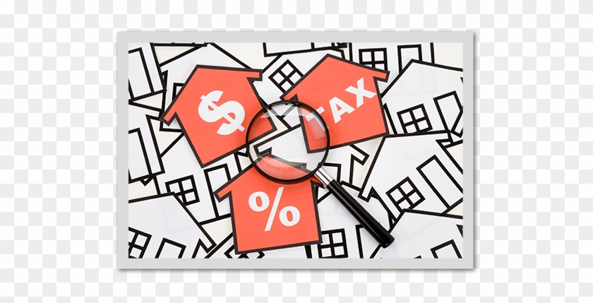 Image Of Red Houses With A Dollar Sign, A Percent Sign, - Land Value Tax #521766