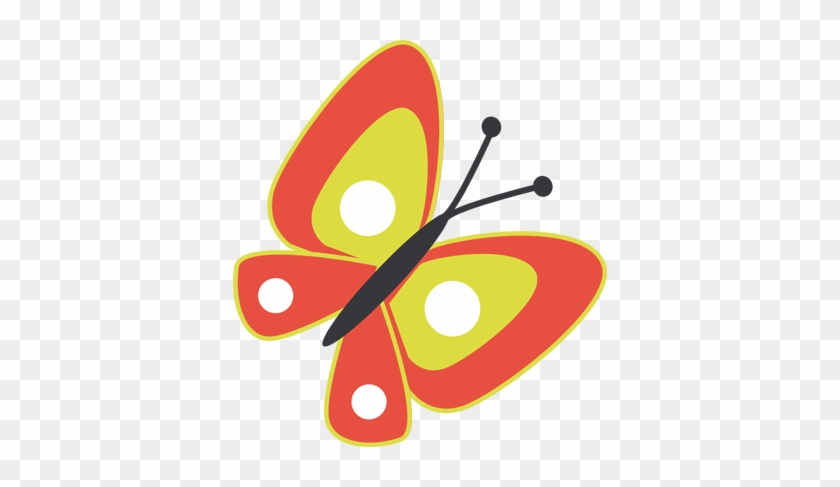 Red Butterfly Kids Sticker - Mariposa Verde Vector Png #521966