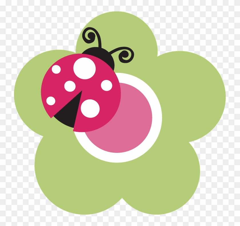 Clip Art Free - Ladybug On Flower Clipart #521999