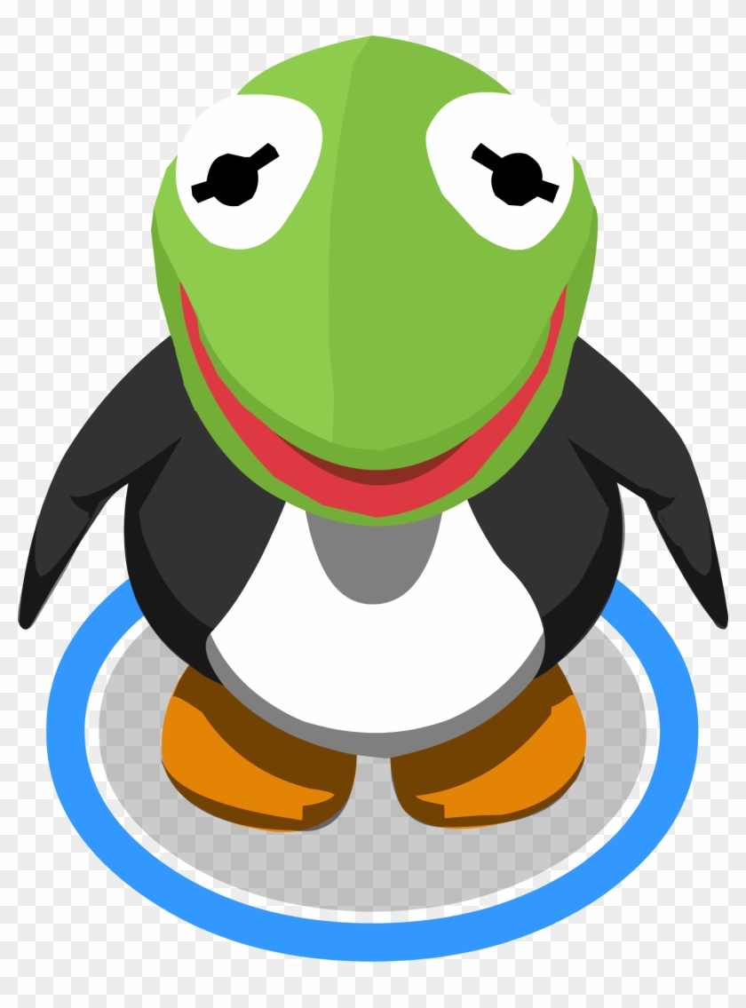 Kermit The Frog Head In-game - Club Penguin Penguin In Game #522136