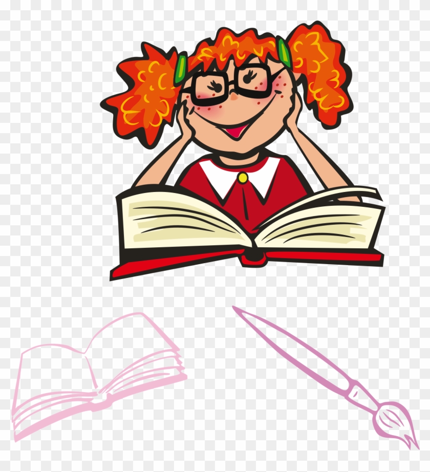 Reading Clipart - Free Clip Art Studying #522301
