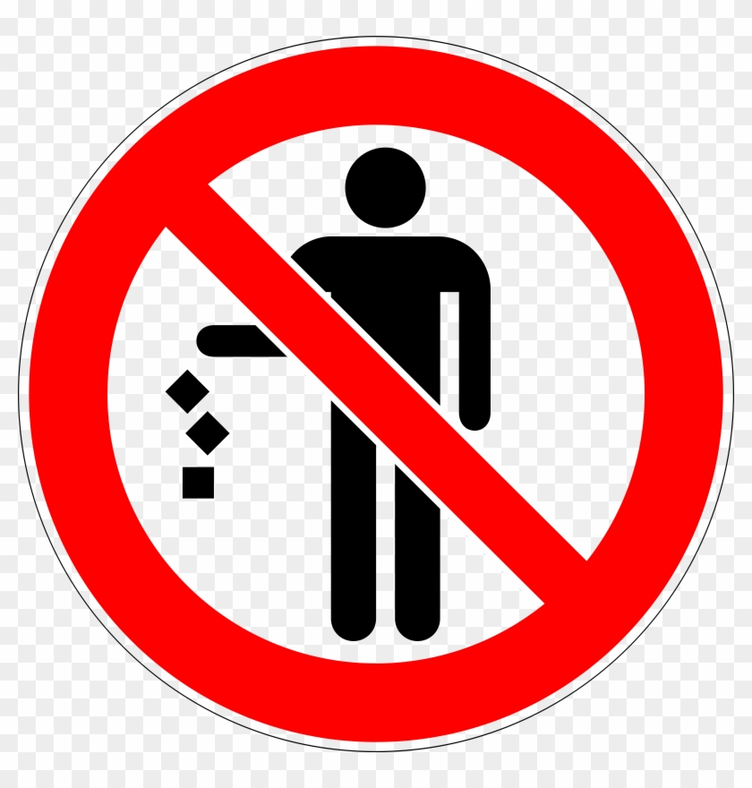 Do Not Enter Sign Clip - No Littering Sign #522370