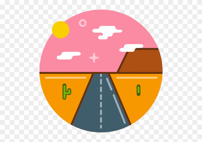 ทะเลทราย ไอคอน - Png - Road Flat Icon Png #522505