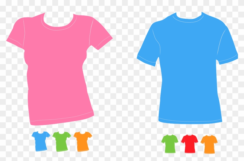 Clothing Shirts, T-shirts, Colorful, Bright, Blue, - T-shirt #522603